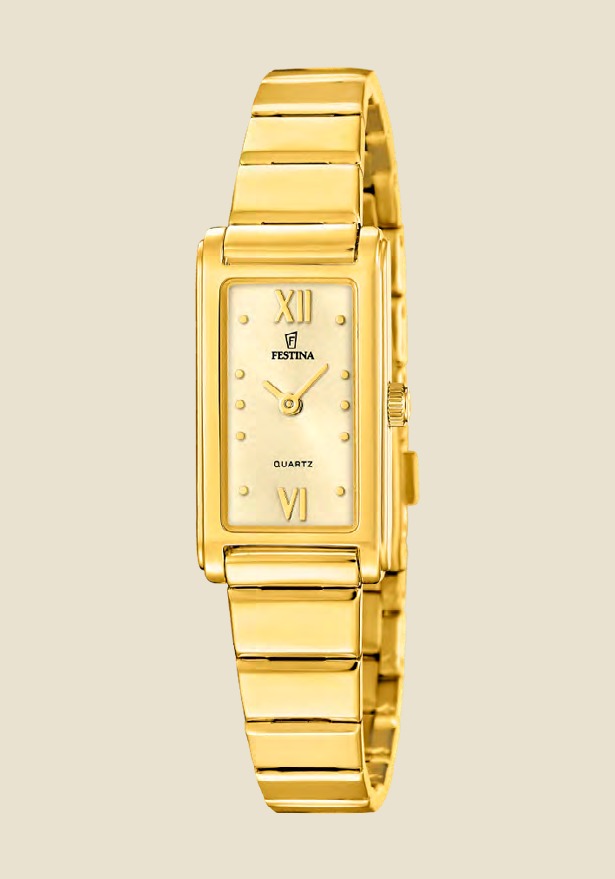 Festina Mademoiselle F20768/1, gold-tone bracelet, cream dial