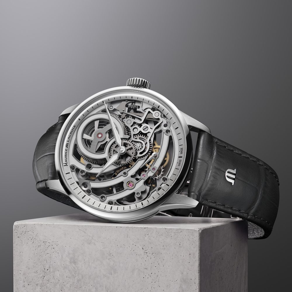 Maurice Lacroix Masterpiece 1975 Skeleton, steel-toned reference 758108-S1S12-002-3