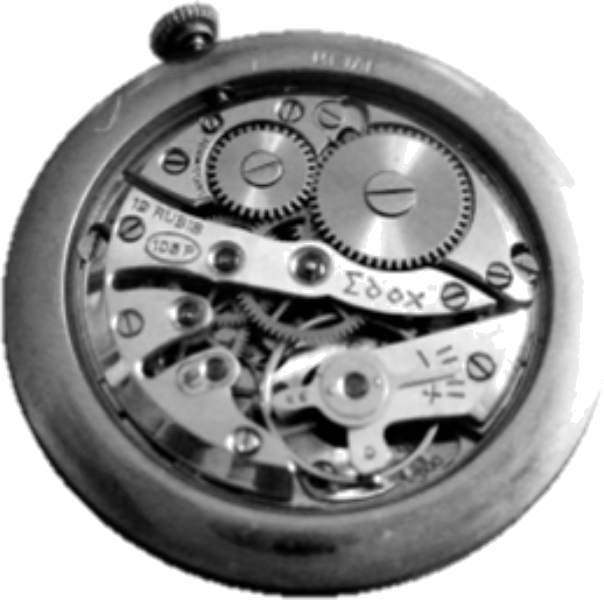 An early Edox pocket-watch movement